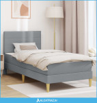 Krevetna konstrukcija Svijetlo siva 90 x 200 cm Poliester - NOVO