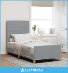 Krevetna konstrukcija Svjetlosiva 100 x 200 cm tkanina - NOVO