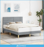 Krevetna konstrukcija Svjetlosiva 120 x 190 cm Tkanina - NOVO