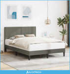 Krevetna konstrukcija Svjetlosiva 140 x 190 cm Kordura tekstil - NOVO