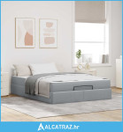 Krevetna konstrukcija Svjetlosiva 140 x 200 cm tkanina - NOVO