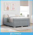 Krevetna konstrukcija Svjetlosiva 160 x 200 cm tkanina - NOVO