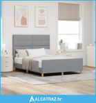 Krevetna konstrukcija Svjetlosiva 160 x 200 cm tkanina - NOVO