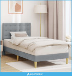 Krevetna konstrukcija Svjetlosiva 80 x 200 cm Tkanina - NOVO