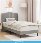 Krevetna konstrukcija Svjetlosiva 90 x 190 cm Baršun - NOVO
