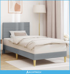 Krevetna konstrukcija Svjetlosiva 90 x 200 cm Tkanina - NOVO