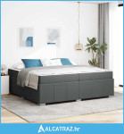 Krevetna konstrukcija Tamno siva 200 x 200 cm tkanina - NOVO