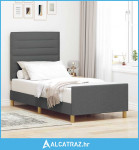 Krevetna konstrukcija Tamno siva 80 x 200 cm tkanina - NOVO