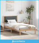 Krevetna konstrukcija Tamno siva 90 x 200 cm Čvrsto borovo drvo - NOVO