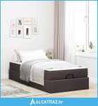 Krevetna konstrukcija Tamno smeđa 100 x 200 cm tkanina - NOVO