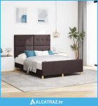 Krevetna konstrukcija Tamno smeđa 140 x 190 cm tkanina - NOVO