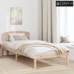 Okvir za krevet Prirodna 90 x 190 cm Čvrsto borovo drvo - Prirodna 90