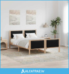 Krevetna konstrukcija s uzglavljem Crna 140 x 190 cm tkanina - NOVO