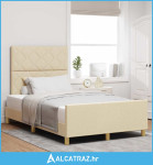 Krevetna konstrukcija s uzglavljem Krema 120 x 200 cm tkanina - NOVO