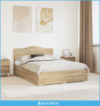 Krevetna konstrukcija s uzglavljem Sonoma hrast 150 x 200 cm - NOVO