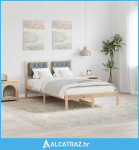 Krevetna konstrukcija s uzglavljem Svijetlo siva 135 x 190 cm - NOVO