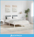 Krevetna konstrukcija s uzglavljem Svijetlo siva 140 x 200 cm - NOVO