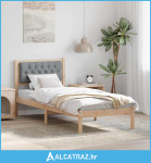 Krevetna konstrukcija s uzglavljem Svijetlo siva 80 x 200 cm - NOVO