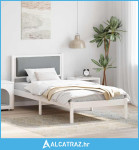 Krevetna konstrukcija s uzglavljem Svijetlo siva 90 x 200 cm - NOVO