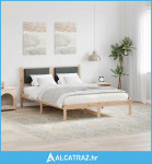 Krevetna konstrukcija s uzglavljem Tamno siva 140 x 200 cm - NOVO