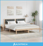 Krevetna konstrukcija s uzglavljem Tamno siva 160 x 200 cm - NOVO