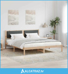 Krevetna konstrukcija s uzglavljem Tamno siva 180 x 200 cm - NOVO