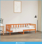 Krevetna konstrukcija s uzglavljem Vosak smeđa 90 x 190 cm - NOVO