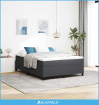 Krevetna platforma Tamno siva 140 x 200 cm tkanina - NOVO