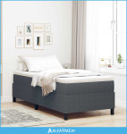 Krevetna platforma Tamno siva 90 x 190 cm Kordura tekstil - NOVO