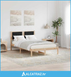 Krevetni okvir s tapiciranim uzglavljem Crna 120 x 200 cm - NOVO