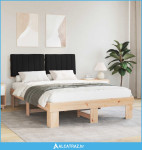 Krevetni okvir s tapiciranim uzglavljem Crna 140 x 190 cm - NOVO