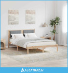 Krevetni okvir s tapiciranim uzglavljem Svijetlo siva - NOVO