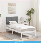 Krevetni okvir s tapiciranim uzglavljem Svijetlo siva - NOVO