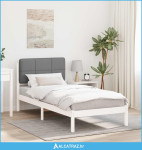 Krevetni okvir s tapiciranim uzglavljem Svijetlo siva - NOVO