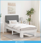 Krevetni okvir s tapiciranim uzglavljem Svijetlo siva - NOVO