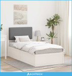 Krevetni okvir s tapiciranim uzglavljem Svijetlo siva - NOVO