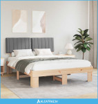 Krevetni okvir s tapiciranim uzglavljem Svijetlo siva - NOVO