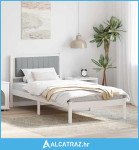 Krevetni okvir s tapiciranim uzglavljem Svijetlo siva - NOVO