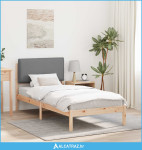 Krevetni okvir s tapiciranim uzglavljem Svijetlo siva - NOVO