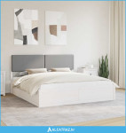 Krevetni okvir s tapiciranim uzglavljem Svijetlo siva - NOVO