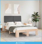 Krevetni okvir s tapiciranim uzglavljem Tamno siva 120 x 200 cm - NOVO