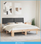 Krevetni okvir s tapiciranim uzglavljem Tamno siva 180 x 200 cm - NOVO