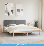 Krevetni okvir s tapiciranim uzglavljem Tamno siva 180 x 200 cm - NOVO