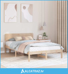 Krevetni okvir s uzglavljem 135x190 cm od masivnog bora - NOVO