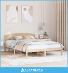 Krevetni okvir s uzglavljem 150x200 cm od punog drveta borovina - NOVO