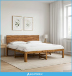 Krevetni okvir s uzglavljem ROSTOCK Prirodna 200 x 200 cm - NOVO