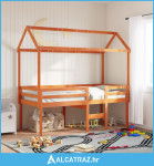 Krov za dječji krevet voštano smeđi 207x80,5x151,5 cm borovina - NOVO