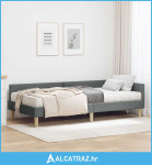 Kutni krevetni okvir s madracem s madracem 2 pcs Siva tkanina - NOVO