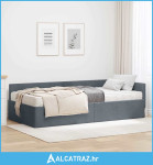 Kutni krevetni okvir s madracem Ostalo 2 pcs Siva Baršun - NOVO