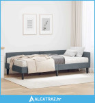 Kutni krevetni okvir s madracem Ostalo 2 pcs Siva Baršun - NOVO